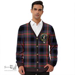 Scottish Braveheart Warrior (Wate #2) Ancient Clan Crest Tartan V neck Knitted Fleece Cardigans
