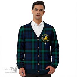 Scottish Campbell of Glenlyon Modern 2 Clan Crest Tartan V neck Knitted Fleece Cardigans