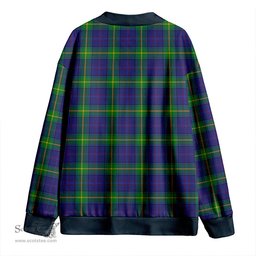 Scottish Boyle Clan Crest Tartan V neck Knitted Fleece Cardigans