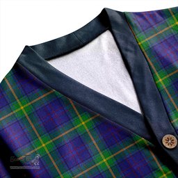 Scottish Boyle Clan Crest Tartan V neck Knitted Fleece Cardigans