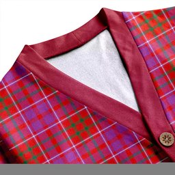 Scottish Cameron of Locheil Ancient 2 Clan Crest Tartan V neck Knitted Fleece Cardigans