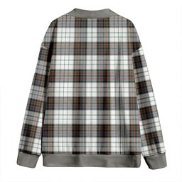 Scottish Campbell of Cawdor Dress Weathered 2 Clan Crest Tartan V neck Knitted Fleece Cardigans