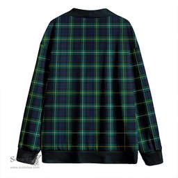 Scottish Campbell of Argyll Modern 2 Clan Crest Tartan V neck Knitted Fleece Cardigans