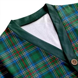 Scottish Cockburn (Coburn) Ancient Clan Crest Tartan V neck Knitted Fleece Cardigans