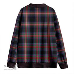 Scottish Braveheart Warrior (Watt #2) Ancient Clan Crest Tartan V neck Knitted Fleece Cardigans