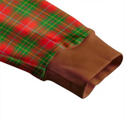 Scottish Burnett Ancient Clan Crest Tartan V neck Knitted Fleece Cardigans