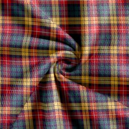 Scottish Buchanan Weathered Clan Crest Tartan V neck Knitted Fleece Cardigans