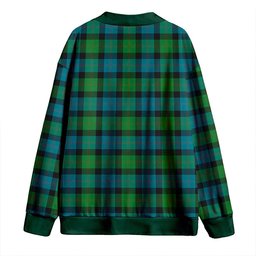 Scottish Blair Ancient Clan Crest Tartan V neck Knitted Fleece Cardigans