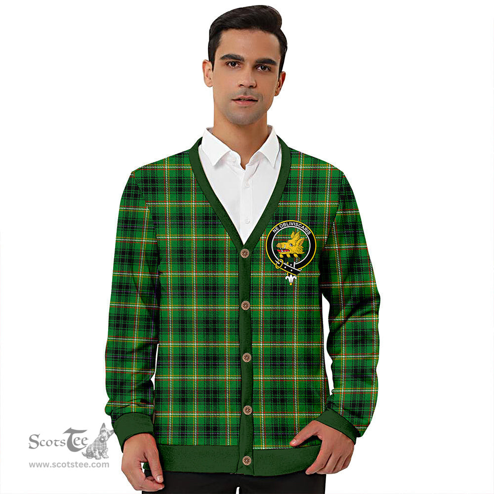 Scottish Campbell Marquis of Lorne Ancient 2 Clan Crest Tartan V neck Knitted Fleece Cardigans