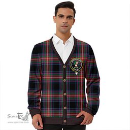 Scottish Braveheart Warrior (Watson #2) Ancient Clan Crest Tartan V neck Knitted Fleece Cardigans