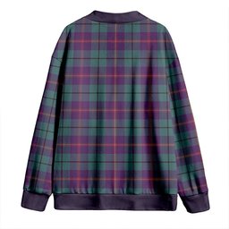Scottish Carmichael Weathered 2 Clan Crest Tartan V neck Knitted Fleece Cardigans