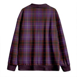 Scottish Home Weathered Clan Crest Tartan V neck Knitted Fleece Cardigans