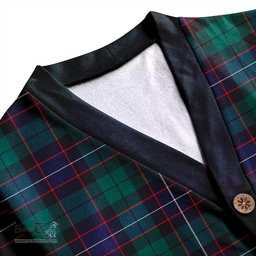 Scottish Hunter Modern Clan Crest Tartan V neck Knitted Fleece Cardigans