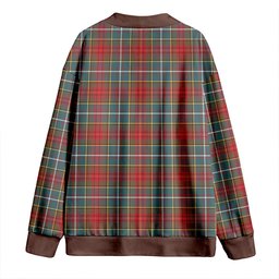 Scottish Crozier Weathered Clan Crest Tartan V neck Knitted Fleece Cardigans