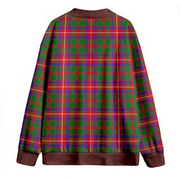 Scottish Geddes Ancient Clan Crest Tartan V neck Knitted Fleece Cardigans