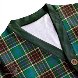 Scottish Hislop #2 Ancient Clan Crest Tartan V neck Knitted Fleece Cardigans