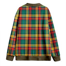 Scottish Buchanan Ancient Clan Crest Tartan V neck Knitted Fleece Cardigans