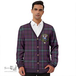Scottish Hope Vere Weathered Clan Crest Tartan V neck Knitted Fleece Cardigans