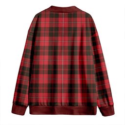 Scottish Cunningham Weathered Clan Crest Tartan V neck Knitted Fleece Cardigans