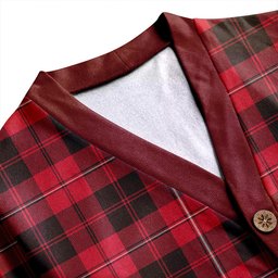 Scottish Cunningham Weathered Clan Crest Tartan V neck Knitted Fleece Cardigans