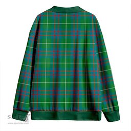 Scottish Hamilton of Clayton Ancient Clan Crest Tartan V neck Knitted Fleece Cardigans