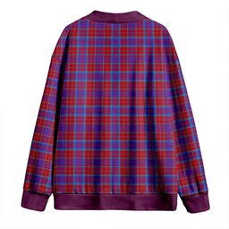 Scottish Fraser of Reelig Modern Clan Crest Tartan V neck Knitted Fleece Cardigans