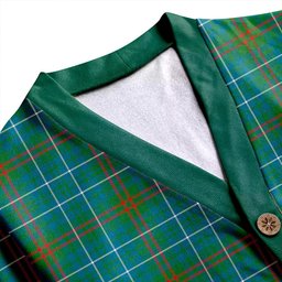 Scottish Edmonstone Modern Clan Crest Tartan V neck Knitted Fleece Cardigans