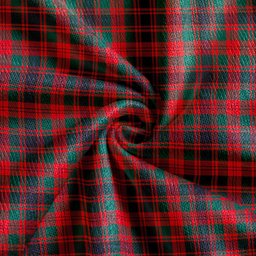 Scottish Fulton 1999 Modern Clan Crest Tartan V neck Knitted Fleece Cardigans