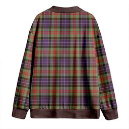 Scottish Curry (Currie) Weathered Clan Crest Tartan V neck Knitted Fleece Cardigans