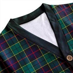 Scottish Forsyth Modern Clan Crest Tartan V neck Knitted Fleece Cardigans