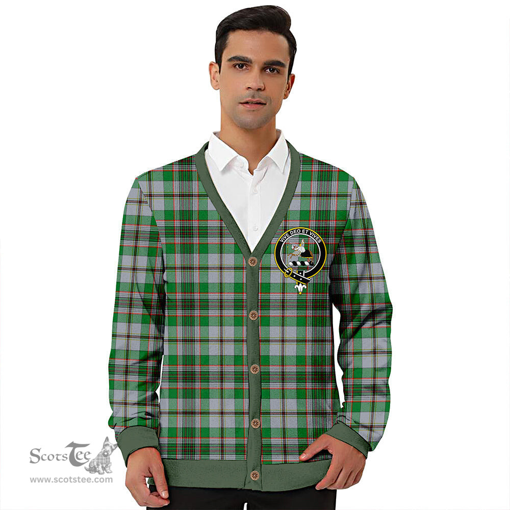 Scottish Craig (Craigie) Ancient Clan Crest Tartan V neck Knitted Fleece Cardigans