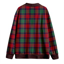 Scottish Fraser of Altyre Modern Clan Crest Tartan V neck Knitted Fleece Cardigans