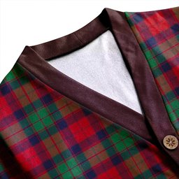 Scottish Fraser of Altyre Modern Clan Crest Tartan V neck Knitted Fleece Cardigans