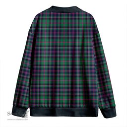Scottish Cooper Modern Clan Crest Tartan V neck Knitted Fleece Cardigans