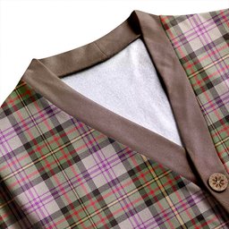 Scottish Firth of Tay (Gillies Dress) Weathered Clan Crest Tartan V neck Knitted Fleece Cardigans