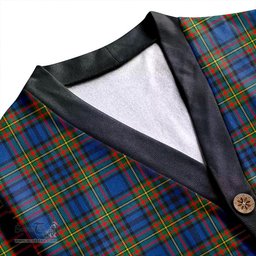 Scottish Gillies Modern Clan Crest Tartan V neck Knitted Fleece Cardigans