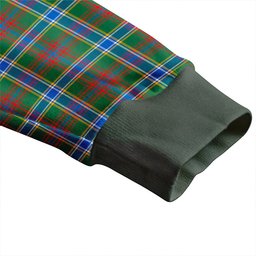 Scottish Currie of Arran Modern Clan Crest Tartan V neck Knitted Fleece Cardigans