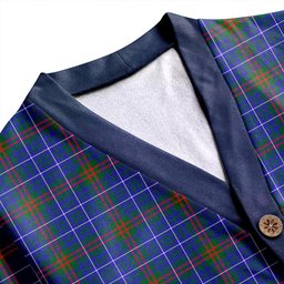 Scottish Edmonstone Ancient Clan Crest Tartan V neck Knitted Fleece Cardigans