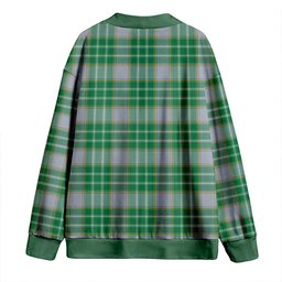 Scottish Currie Modern Clan Crest Tartan V neck Knitted Fleece Cardigans