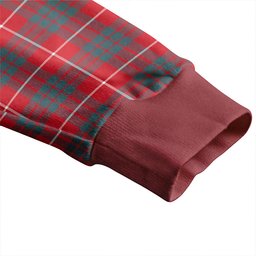 Scottish Hamilton Weathered Clan Crest Tartan V neck Knitted Fleece Cardigans