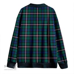 Scottish Gammell Modern Clan Crest Tartan V neck Knitted Fleece Cardigans