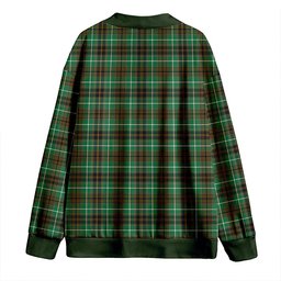 Scottish Forbes of Druinnor Ancient Clan Crest Tartan V neck Knitted Fleece Cardigans