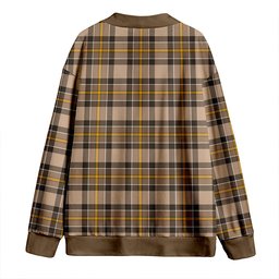 Scottish Hamilton of Brandon Weathered Clan Crest Tartan V neck Knitted Fleece Cardigans