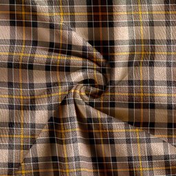 Scottish Hamilton of Brandon Weathered Clan Crest Tartan V neck Knitted Fleece Cardigans