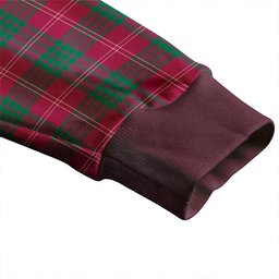 Scottish Crawford Red Modern Clan Crest Tartan V neck Knitted Fleece Cardigans