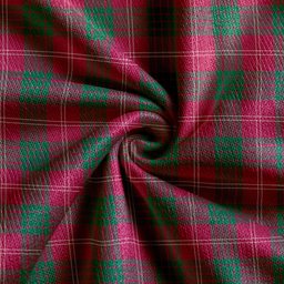 Scottish Crawford Red Modern Clan Crest Tartan V neck Knitted Fleece Cardigans