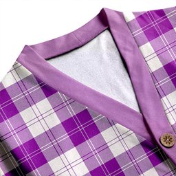 Scottish Erskine Red Clan Crest Tartan V neck Knitted Fleece Cardigans