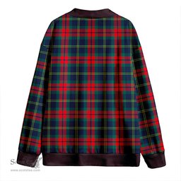 Scottish Harvey Modern Clan Crest Tartan V neck Knitted Fleece Cardigans
