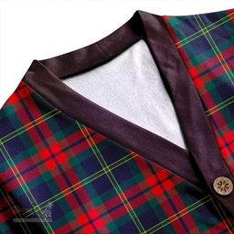 Scottish Harvey Modern Clan Crest Tartan V neck Knitted Fleece Cardigans