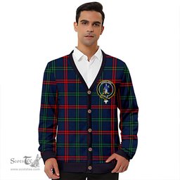Scottish Eglinton District (Montgomery of Ayrshire) Modern Clan Crest Tartan V neck Knitted Fleece Cardigans
